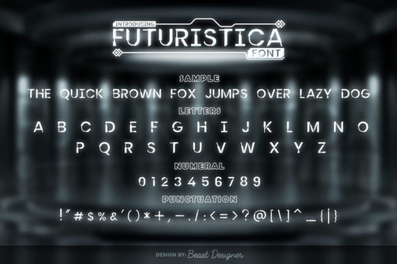 Futuristica Font - Preview 1