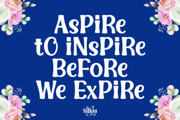 Silkia Font PNG with transparent background - Preview 2