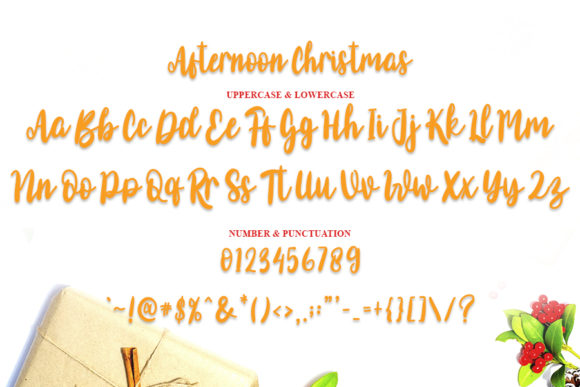 Afternoon Christmas Font - Preview 1
