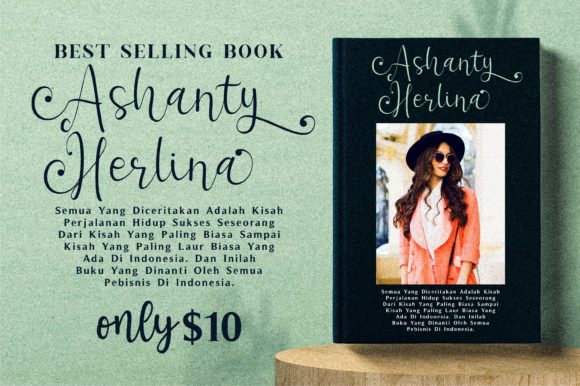 Ashanty Herlina Font PNG with transparent background - Preview 2