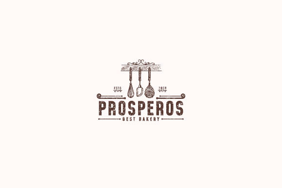 Bakery Tools Vintage Badge Logo Design
