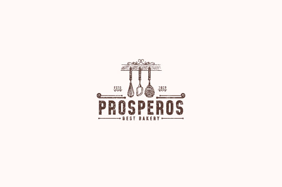 Bakery Tools Vintage Badge Logo Design