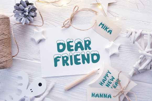 Christmas Snow Font - Preview 1