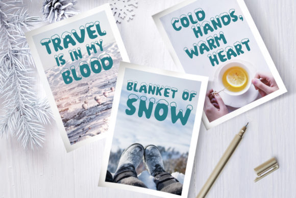 Christmas Snow Font - Preview 4