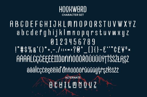 Hookward Font PNG with transparent background - Preview 3
