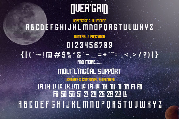 Over'Grid Font PNG with transparent background - Preview 4