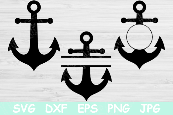 Split Boat Anchor Svg, Nautical Svg File