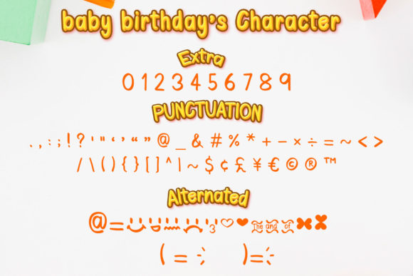 Baby Birthday Font - Preview 2