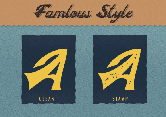 Famlous Font font preview - 2
