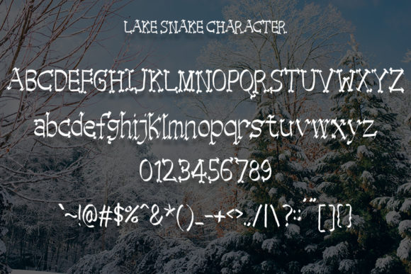 Lake Snake Font PNG with transparent background - Preview 3