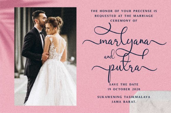 Marlyana Font PNG with transparent background - Preview 1