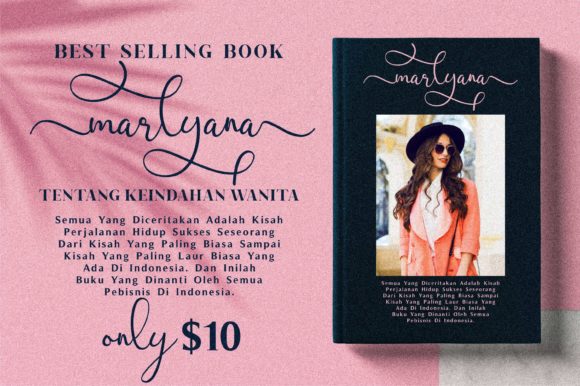 Marlyana Font PNG with transparent background - Preview 2