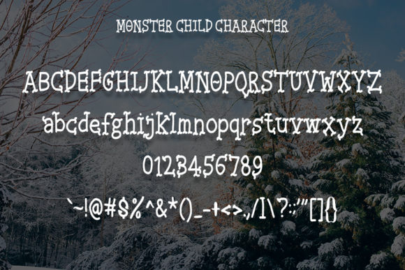 Monster Child Font PNG with transparent background - Preview 3
