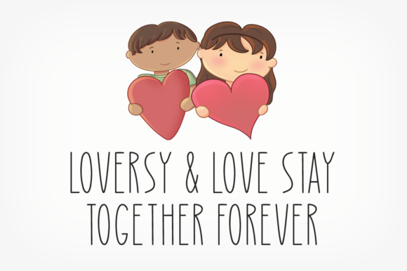 Mushy Loversy Font PNG with transparent background - Preview 1