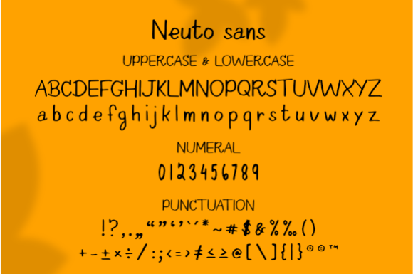 Neuto Sans Font PNG with transparent background - Preview 2