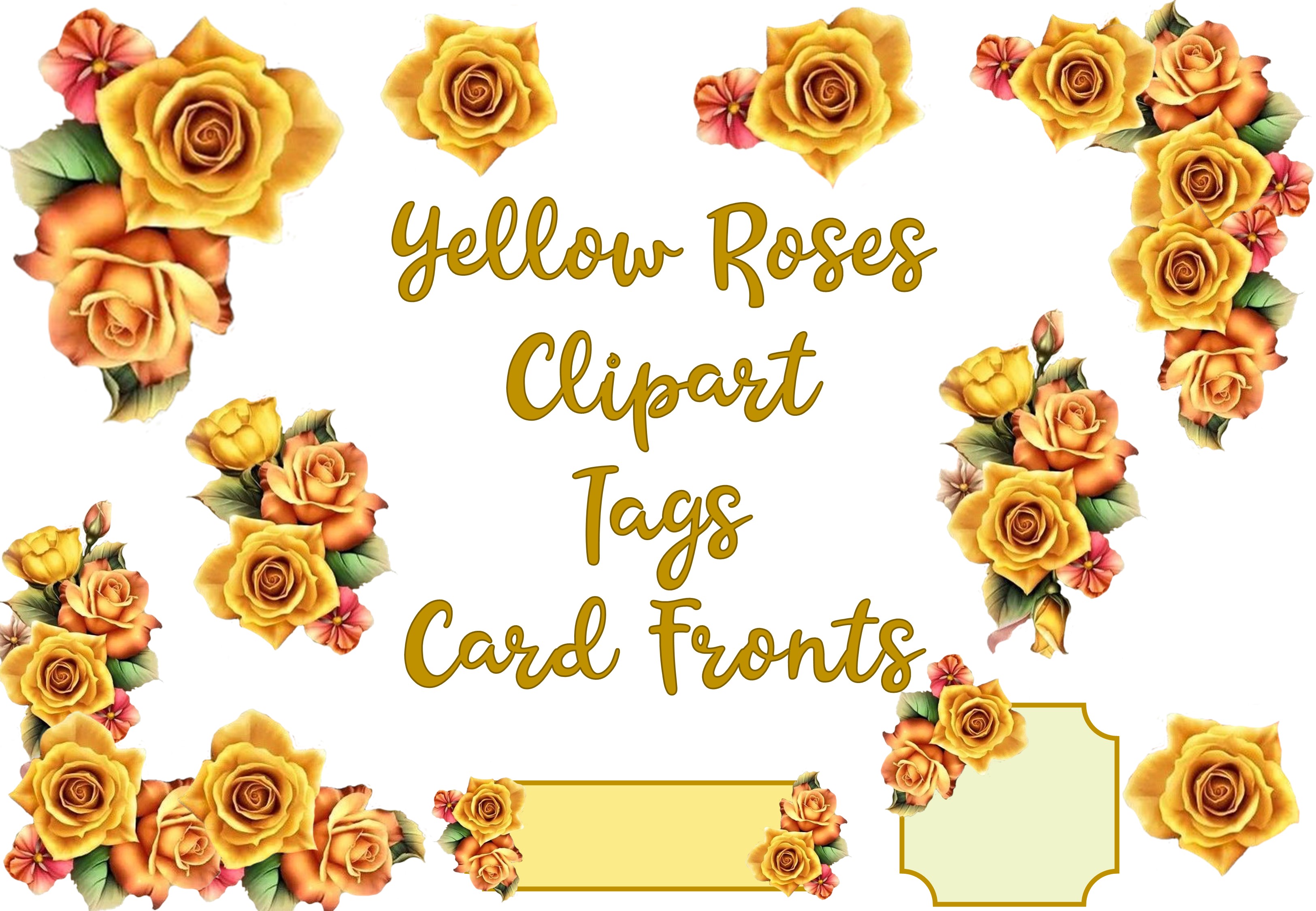 Free Yellow Roses Clipart 