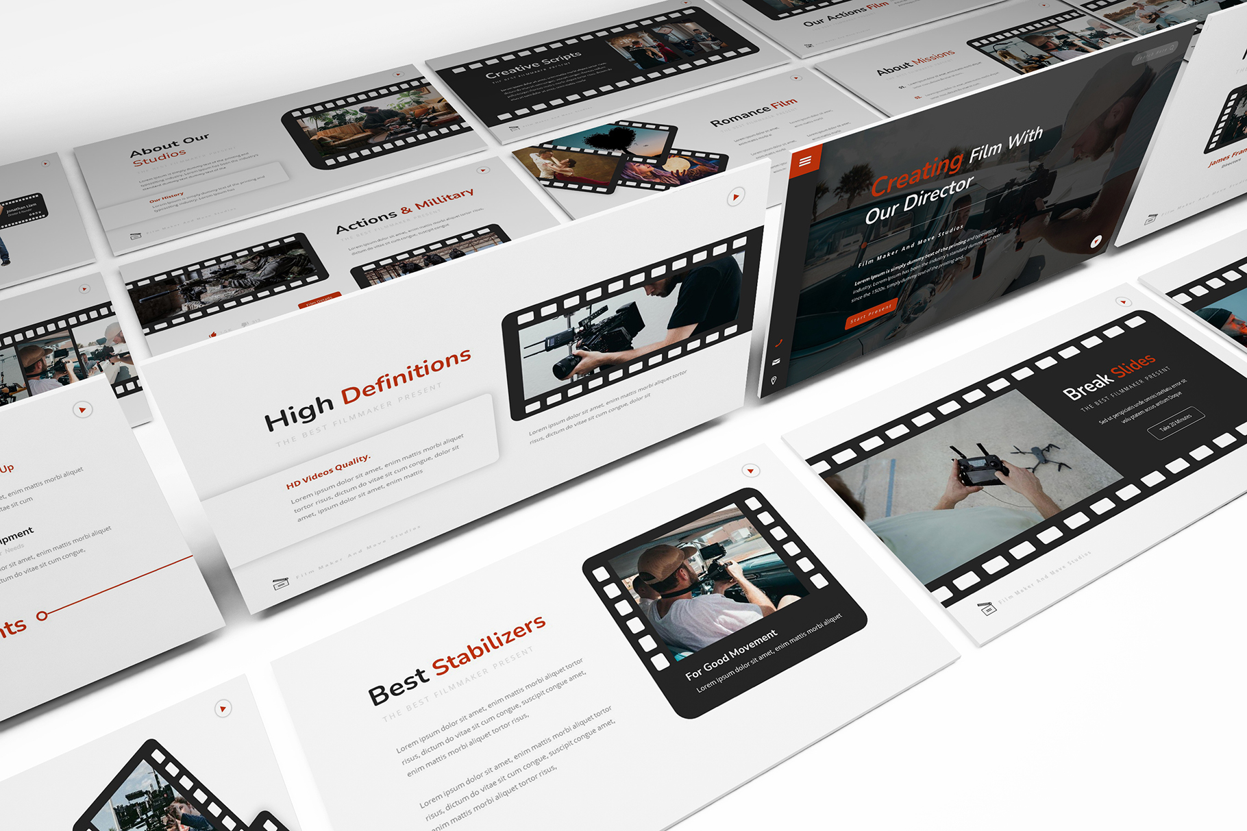 Move Studios Google Slides Template Graphic by formatikastd · Creative ...