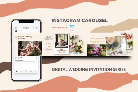 Wedding invitation instagram carousel