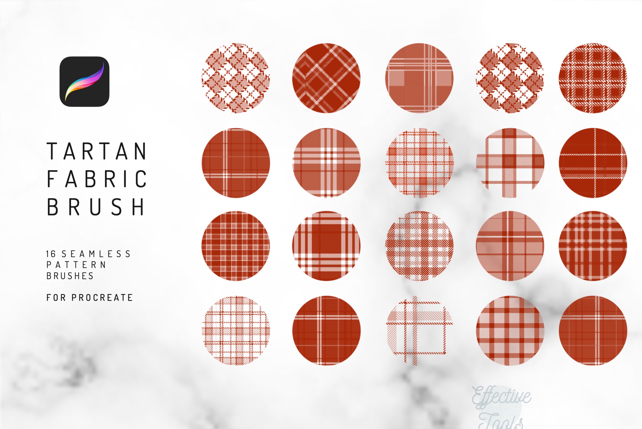16 Seamless Tartan Procreate Brush - photo 1