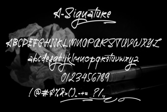 A-Signature Font - Preview 4