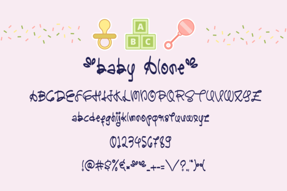 Baby Alone Font - Preview 3