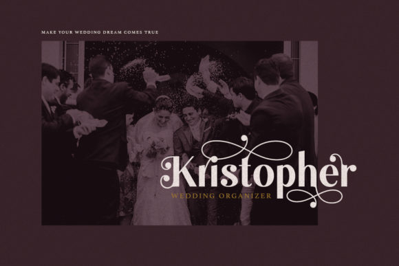 Burgundy Font - Preview 2