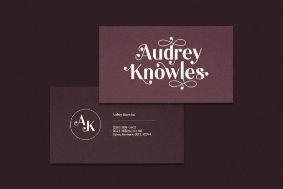 Burgundy Font - Preview 4