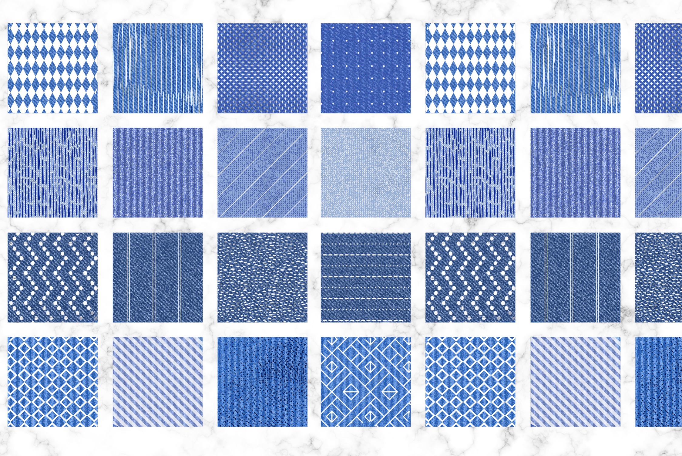 Denim Seamless Procreate Pattern Brush - photo 3