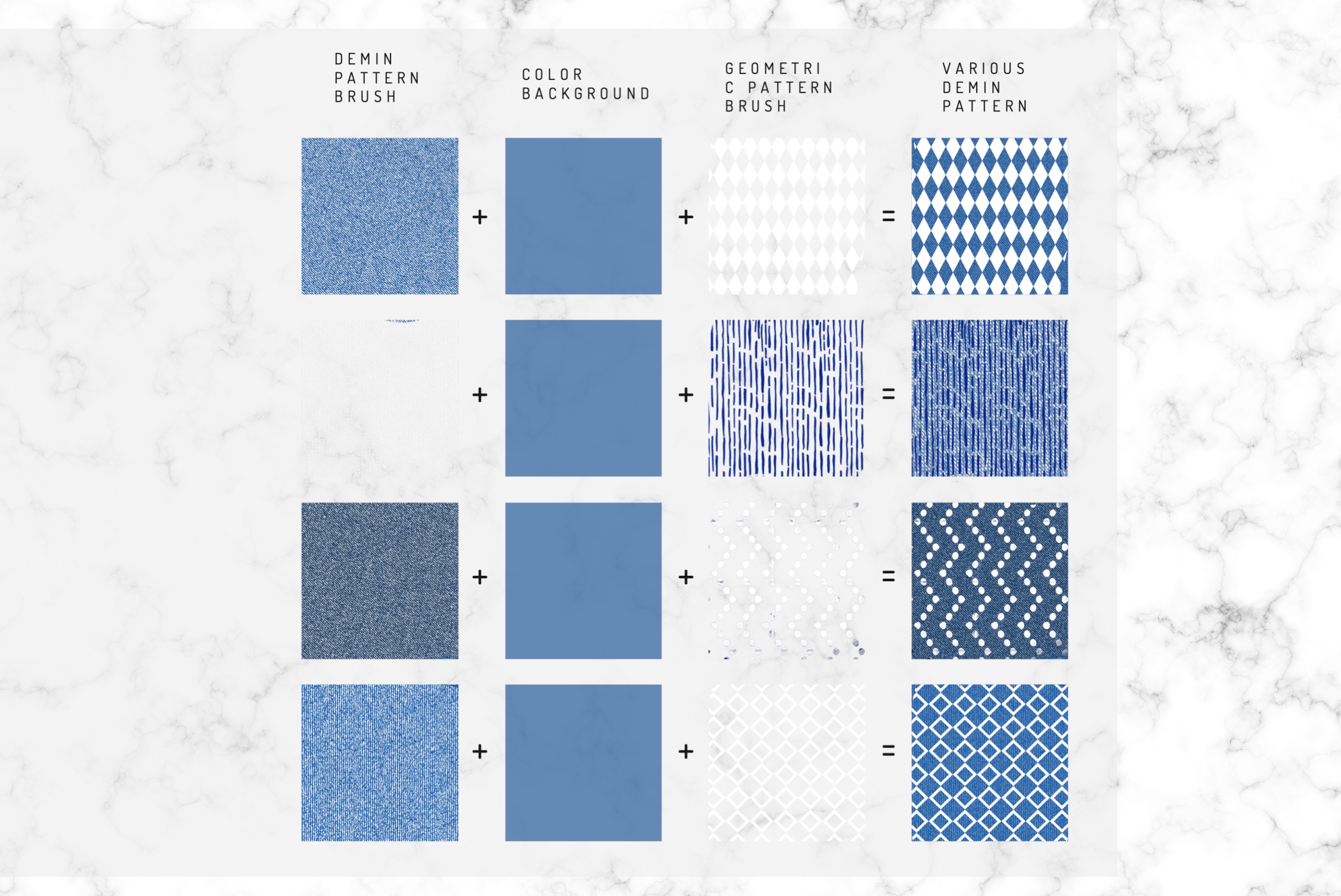 Denim Seamless Procreate Pattern Brush - photo 4
