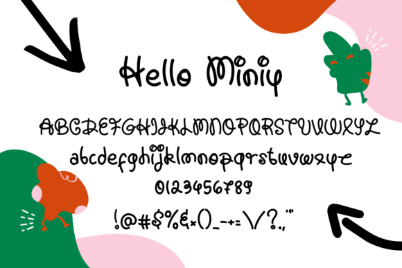 Hello Miniy Font font preview - 3