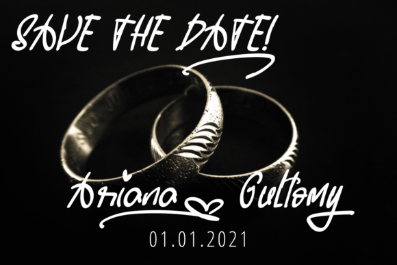 Saturday Rain Font PNG with transparent background - Preview 2