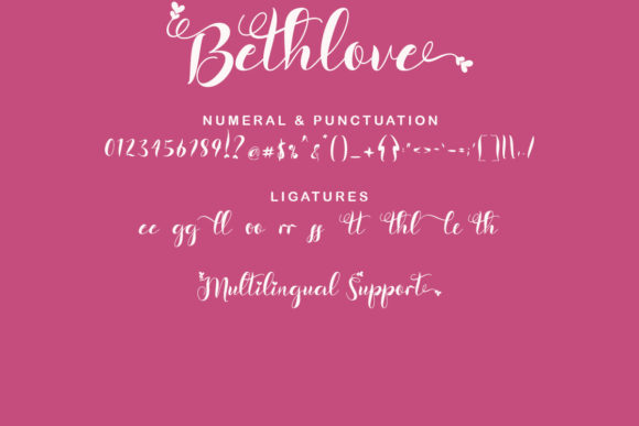 Bethlove Font - Preview 6