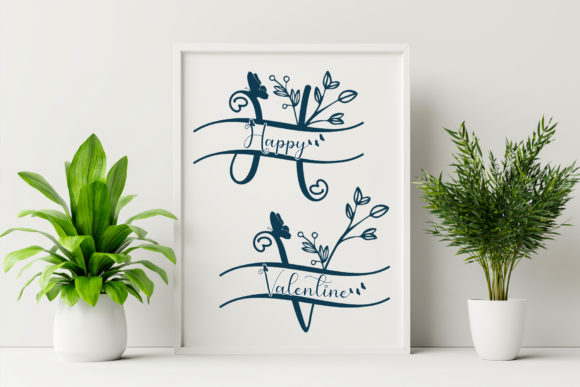 Cute Butterfly Monogram Font - Preview 2