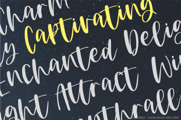 Good Night Kiss Font PNG with transparent background - Preview 3
