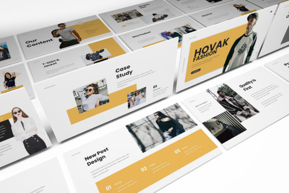 Preview of Hovak Fashion Powerpoint Template fashion presentation template
