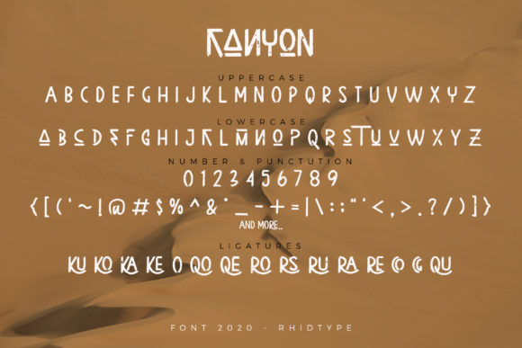 Kanyon Font PNG with transparent background - Preview 1