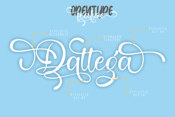 Lovely Dattega Font PNG with transparent background - Preview 2