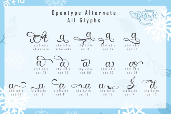 Lovely Dattega Font PNG with transparent background - Preview 3