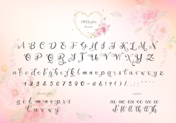 Moment in Love Font PNG with transparent background - Preview 1