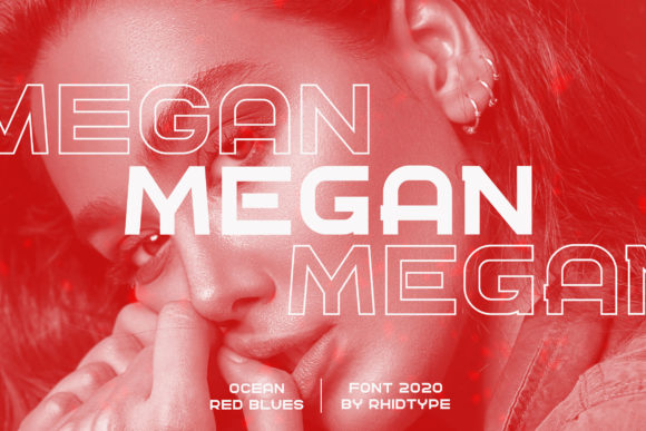 Ocean Red Blues Font PNG with transparent background - Preview 2
