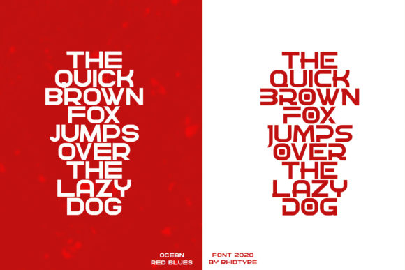 Ocean Red Blues Font PNG with transparent background - Preview 5