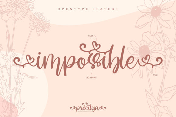 Precilya Font PNG with transparent background - Preview 3