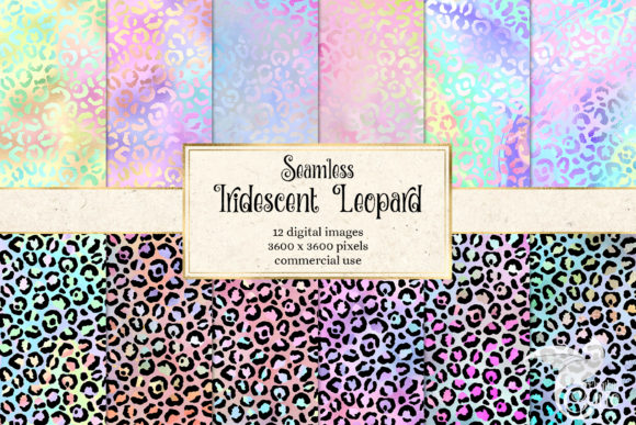 Iridescent Leopard Digital Paper