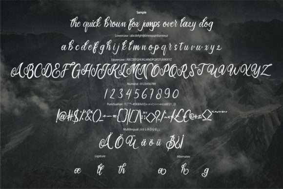 Milesa Font PNG with transparent background - Preview 5