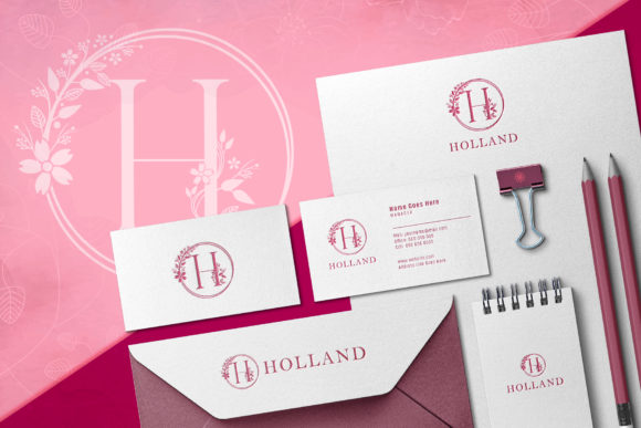 Monogram Sakura Font PNG with transparent background - Preview 2