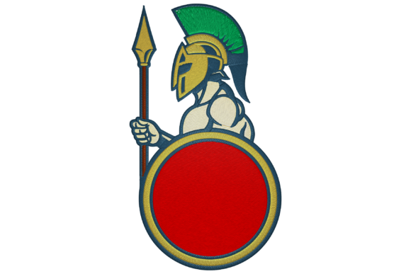 Spartan Warrior Militär Stickereidesign Von embroidery dp