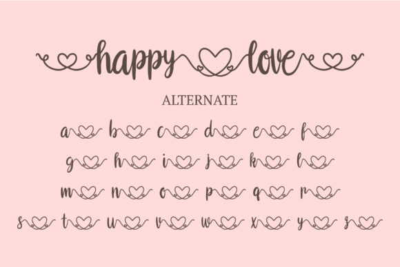 Happy Love Font - Preview 4