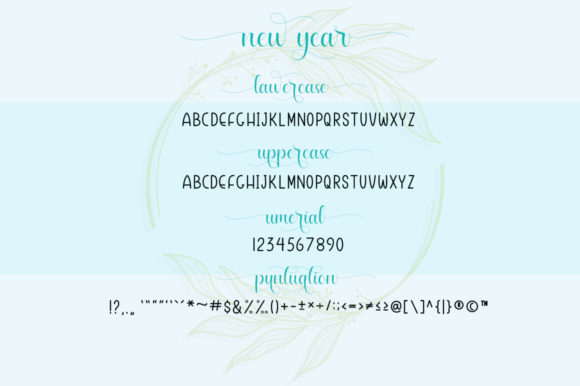 New Year New Chapter Font PNG with transparent background - Preview 6