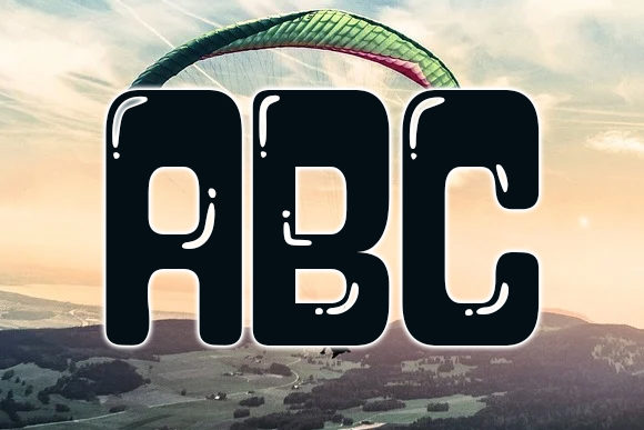 Paraglide Font PNG with transparent background - Preview 1
