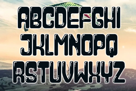 Paraglide Font PNG with transparent background - Preview 3
